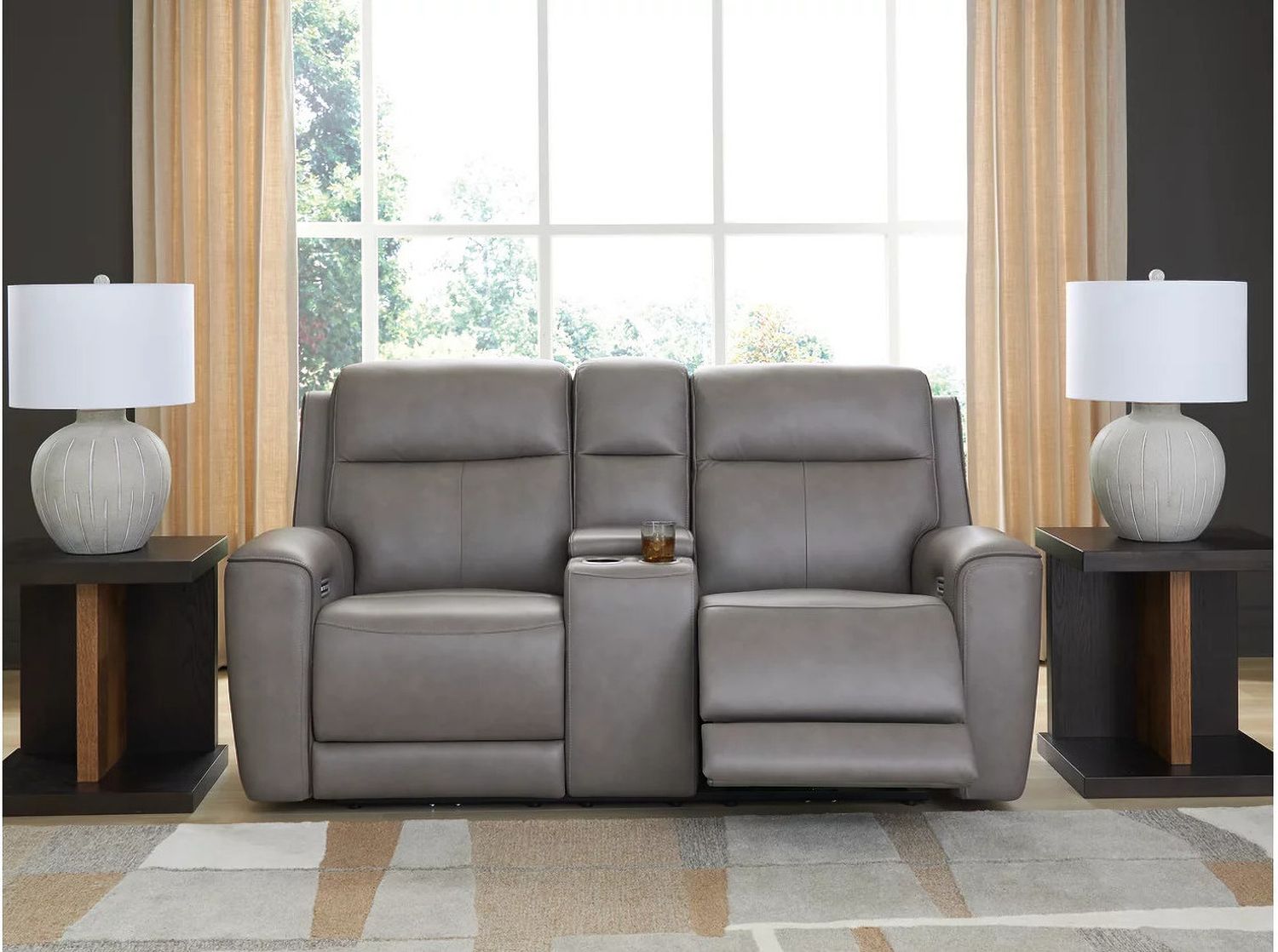 5Z-Dreamlight Power Reclining Loveseat with Console In Coin NCU1090018