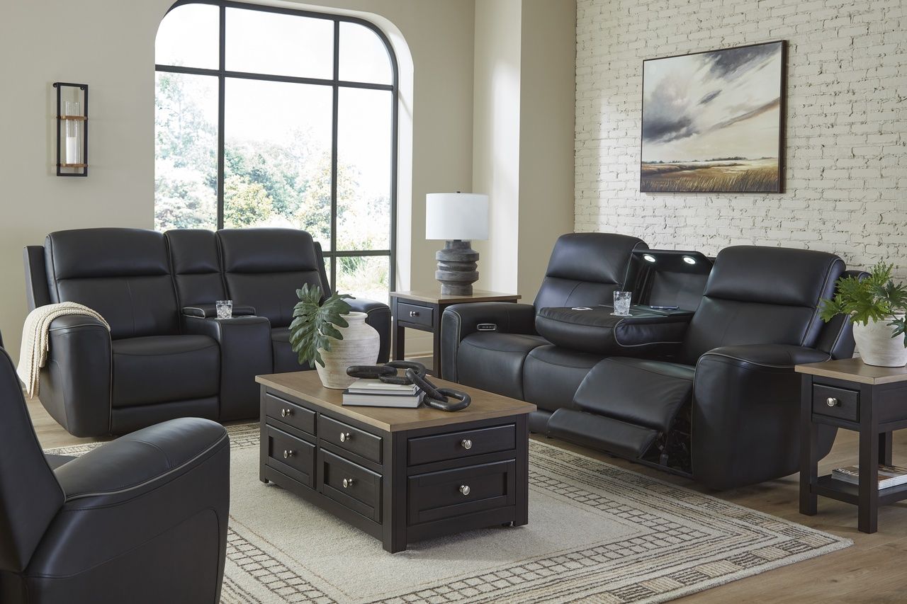 5Z-Dreamlight Power Reclining Loveseat with Console In Onyx NCU1090218