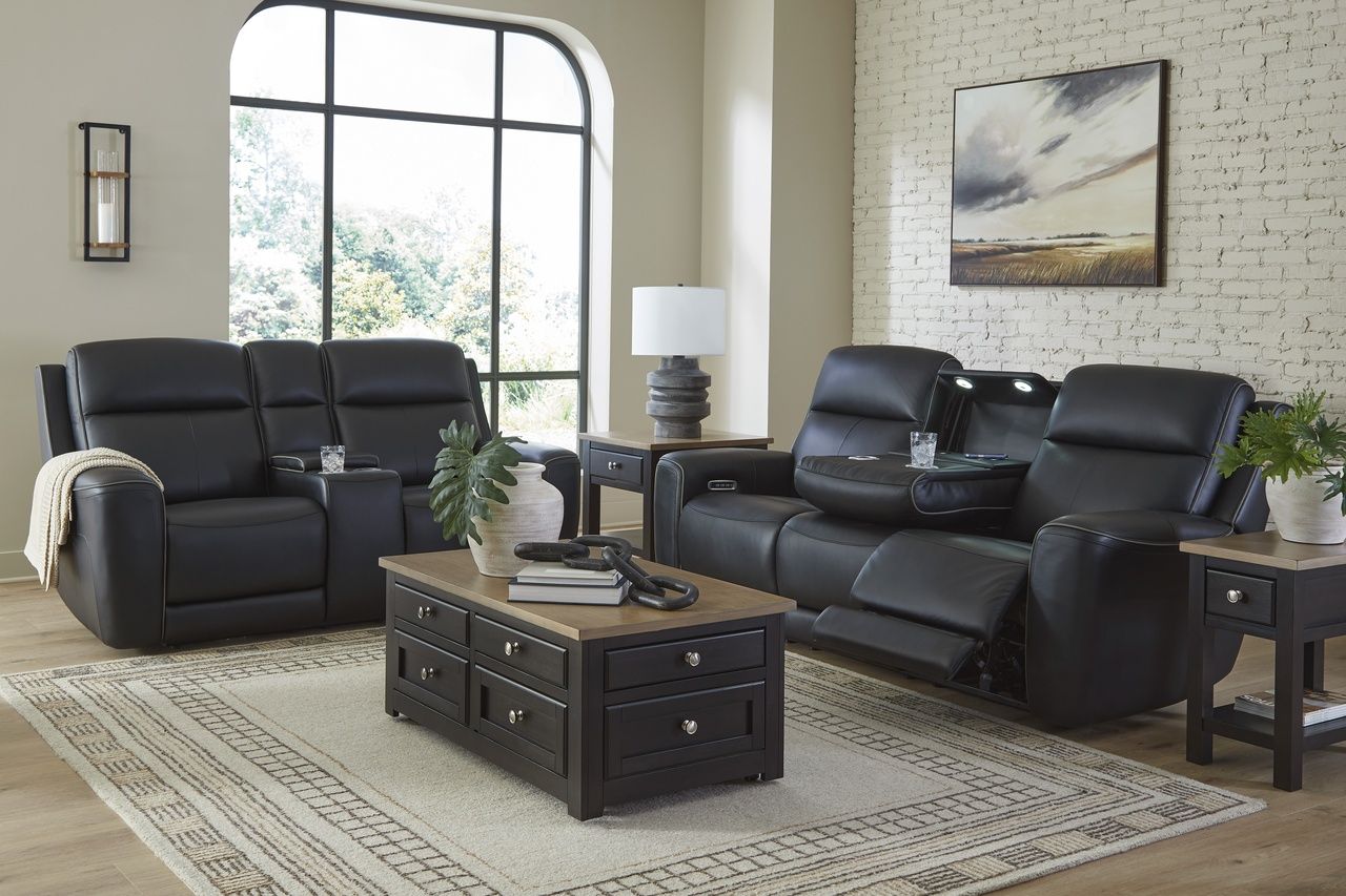 5Z-Dreamlight Power Reclining Loveseat with Console In Onyx NCU1090218