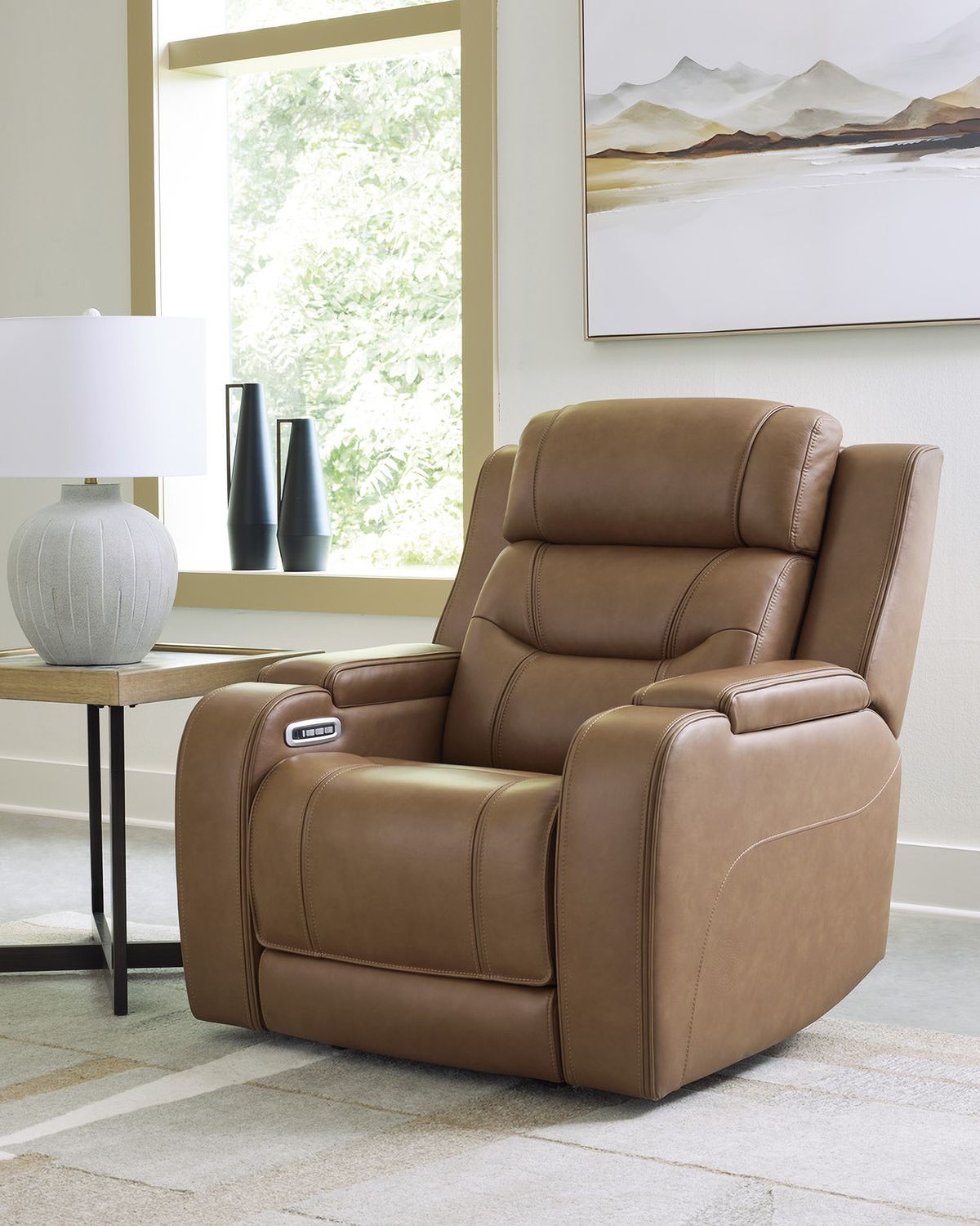 Guru Power Recliner with Audio Seating In Caramel NCU1160013A