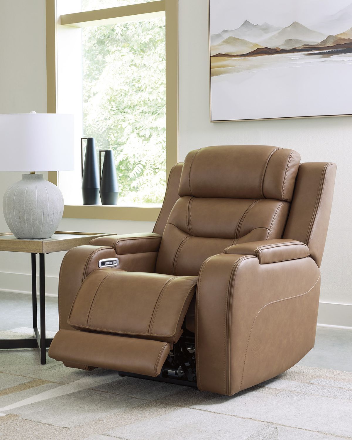 Guru Power Recliner with Audio Seating In Caramel NCU1160013A
