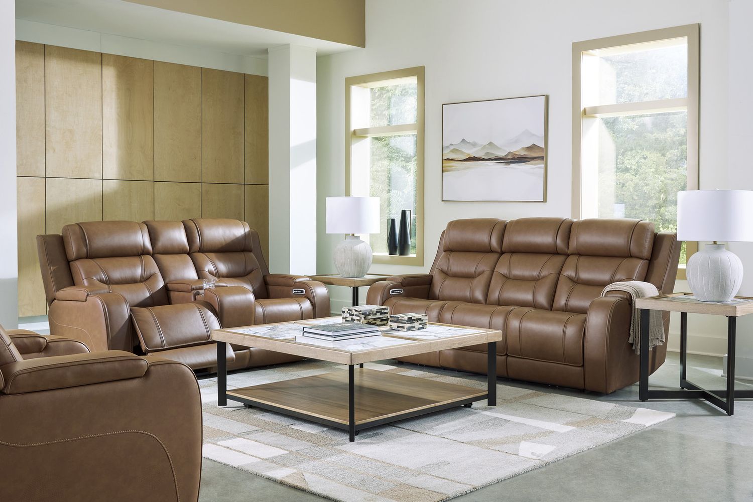Guru Power Recliner with Audio Seating In Caramel NCU1160013A
