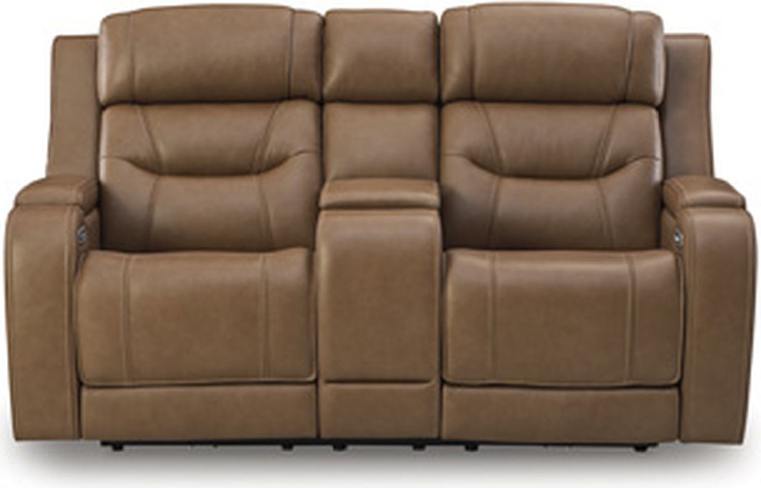 Guru Power Reclining Loveseat with Audio Seating In Caramel NCU1160018A