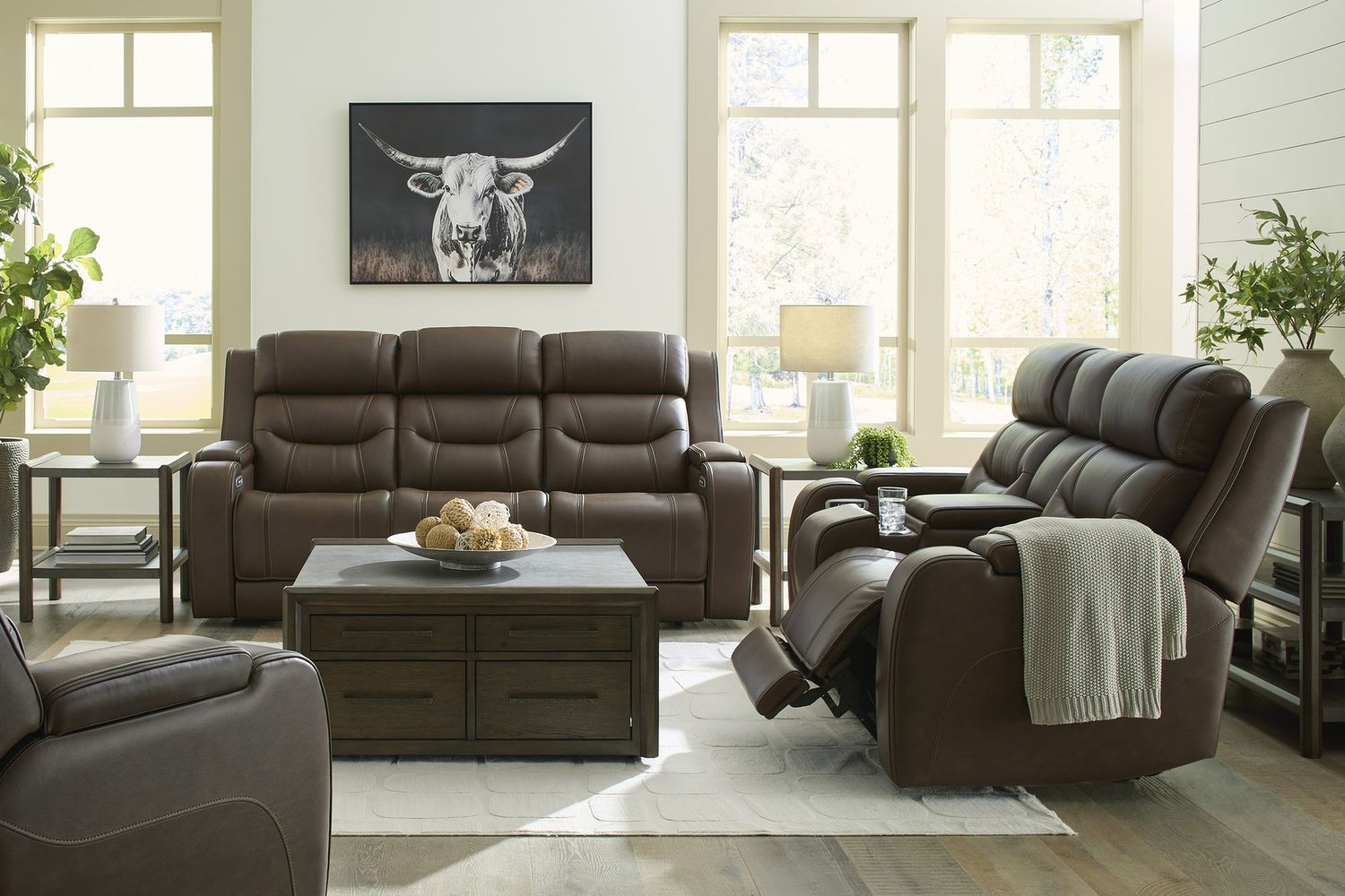 Guru Power Recliner with Audio Seating In Brown NCU1160213A