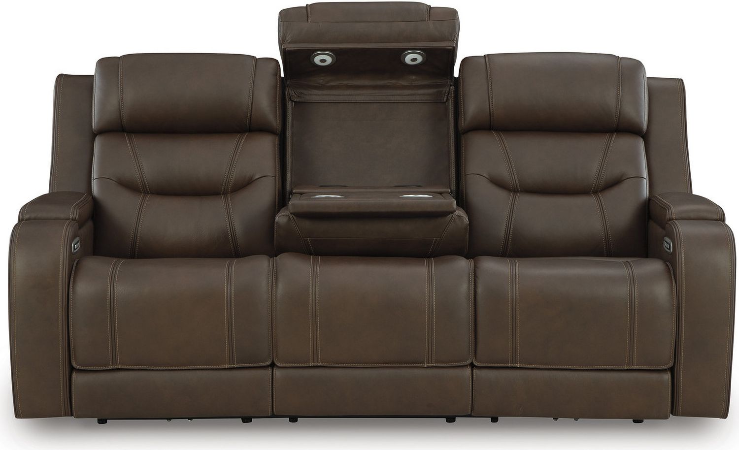 Guru Power Reclining Sofa with Audio Seating In Brown NCU1160215A