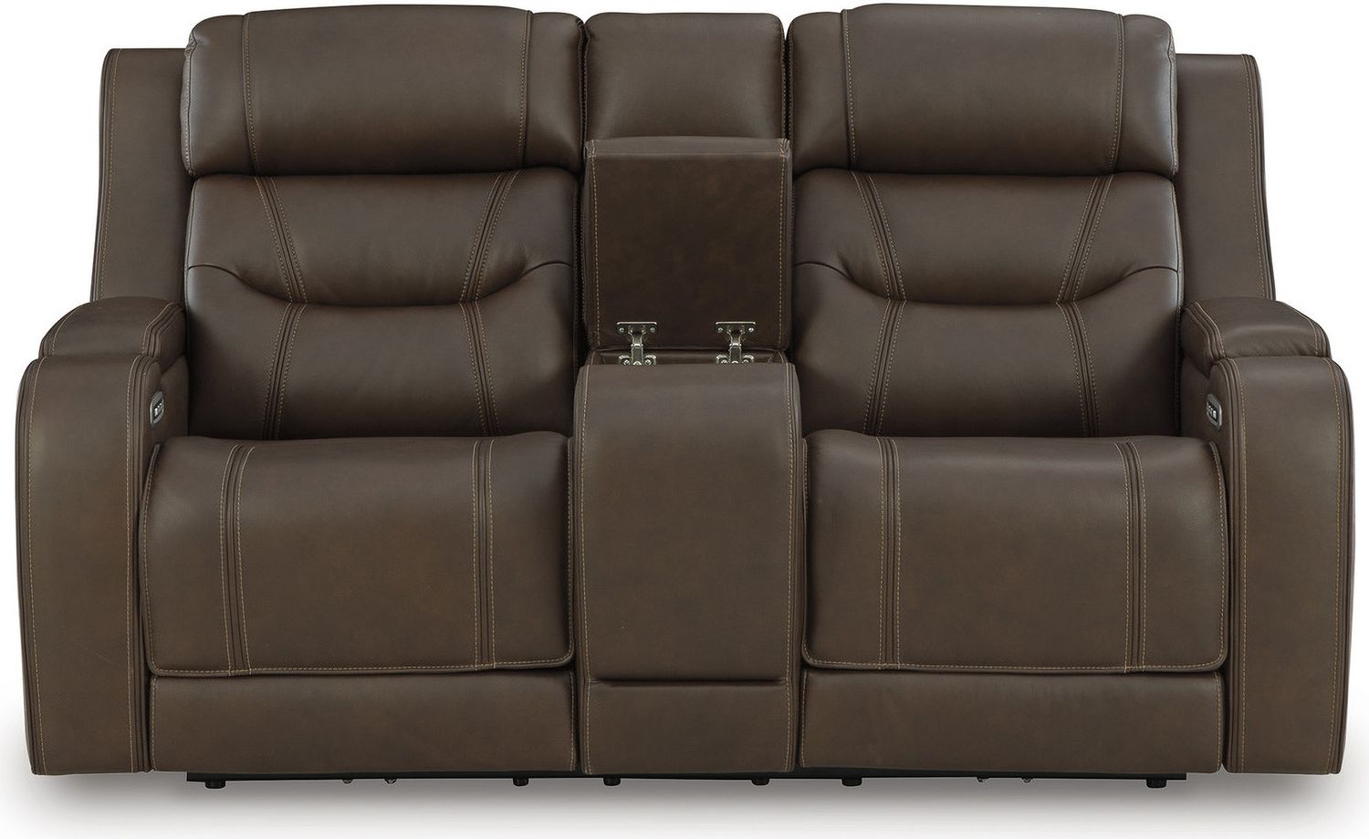 Guru Power Reclining Loveseat with Audio Seating In Brown NCU1160218A