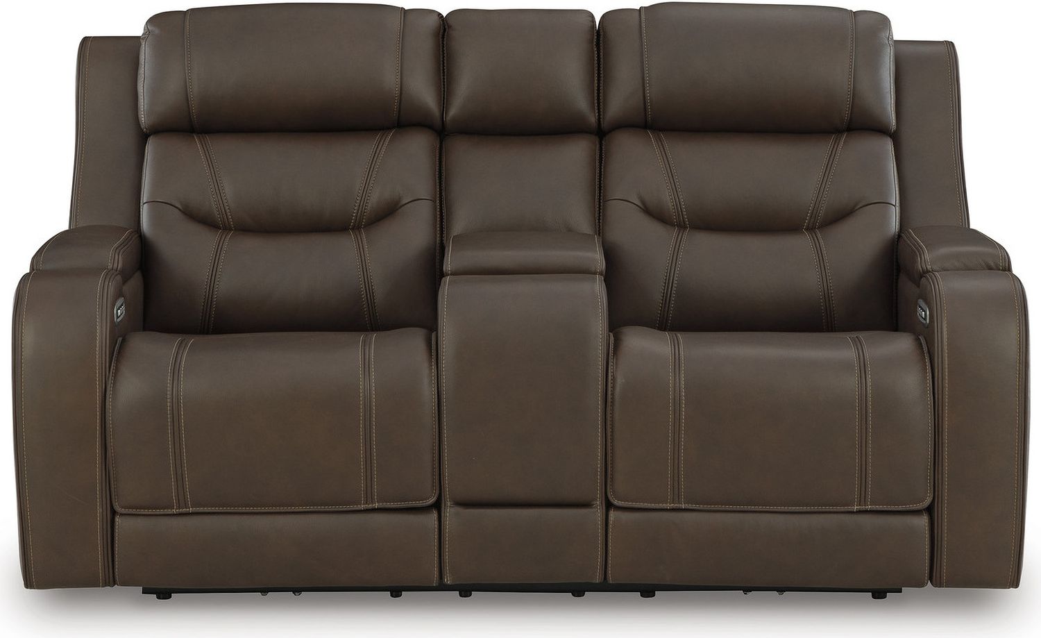 Guru Power Reclining Loveseat with Audio Seating In Brown NCU1160218A