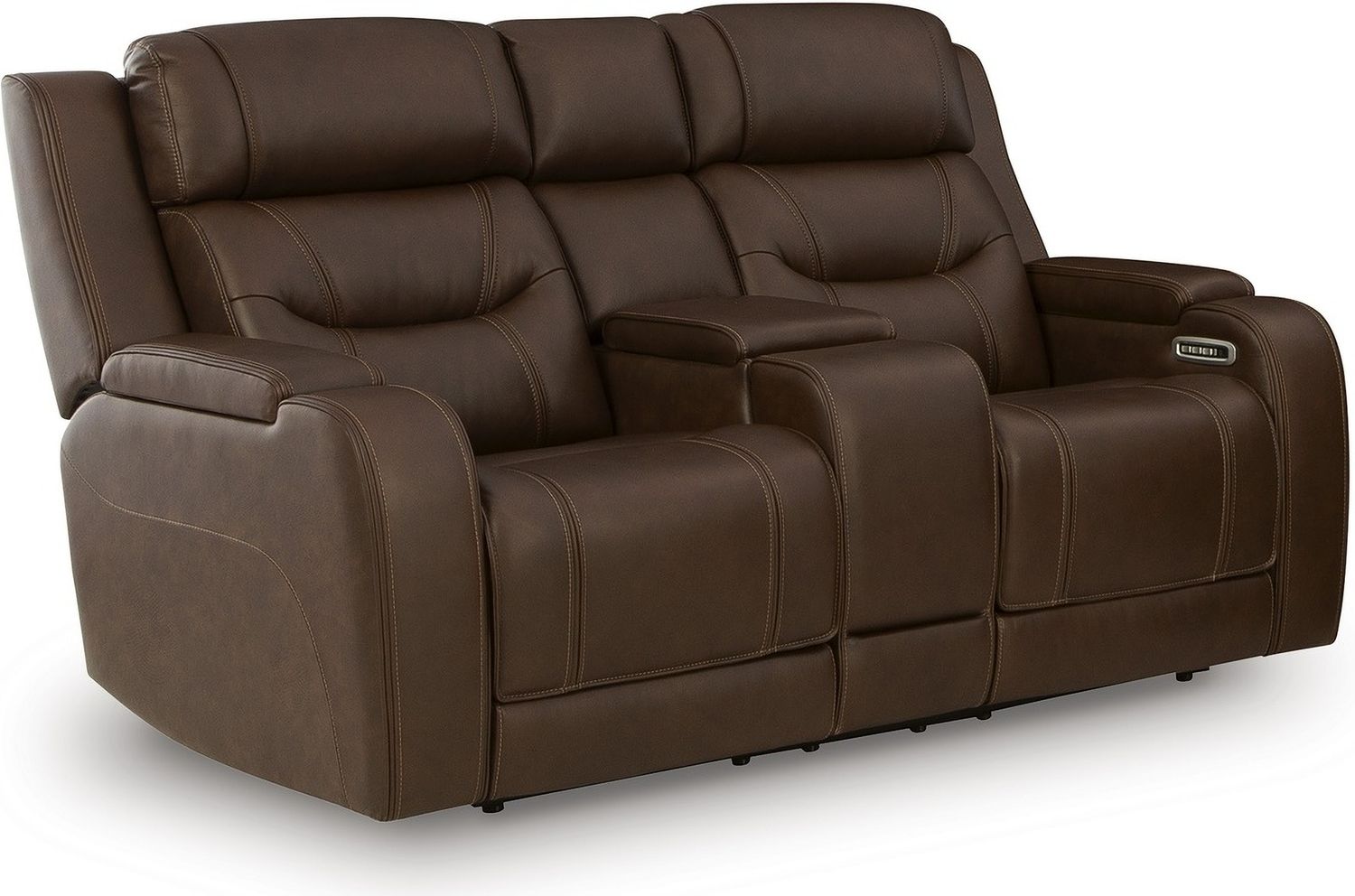 Guru Power Reclining Loveseat with Audio Seating In Brown NCU1160218A