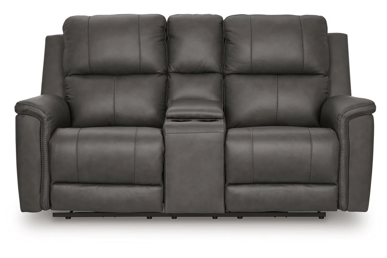 Burnley Power Reclining Loveseat with Console In Anchor NCU1200018