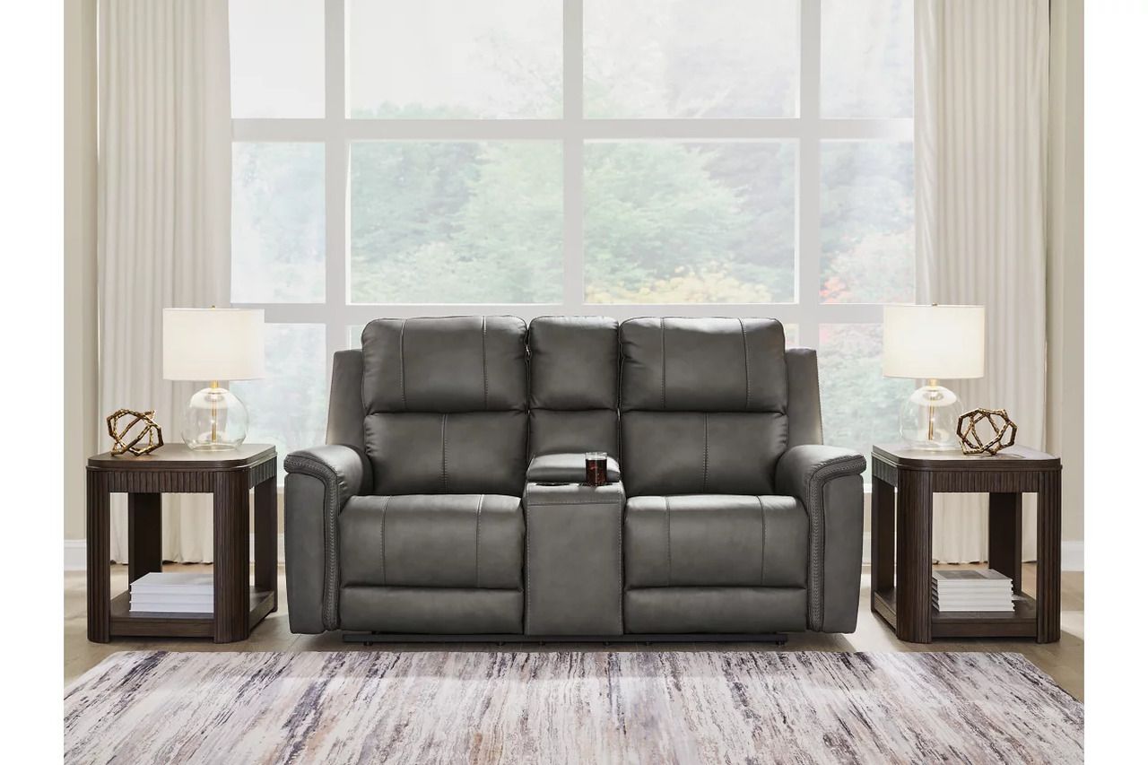 Burnley Power Reclining Loveseat with Console In Anchor NCU1200018