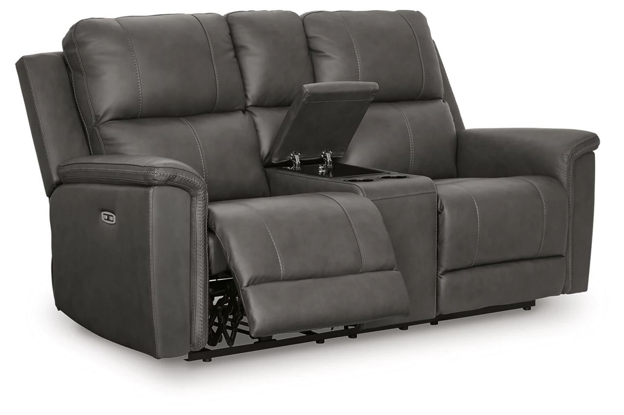 Burnley Power Reclining Loveseat with Console In Anchor NCU1200018