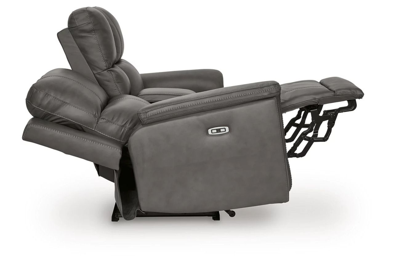 Burnley Power Reclining Loveseat with Console In Anchor NCU1200018