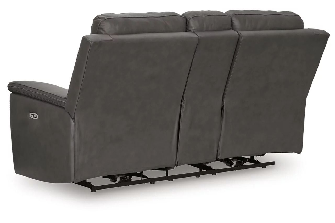 Burnley Power Reclining Loveseat with Console In Anchor NCU1200018