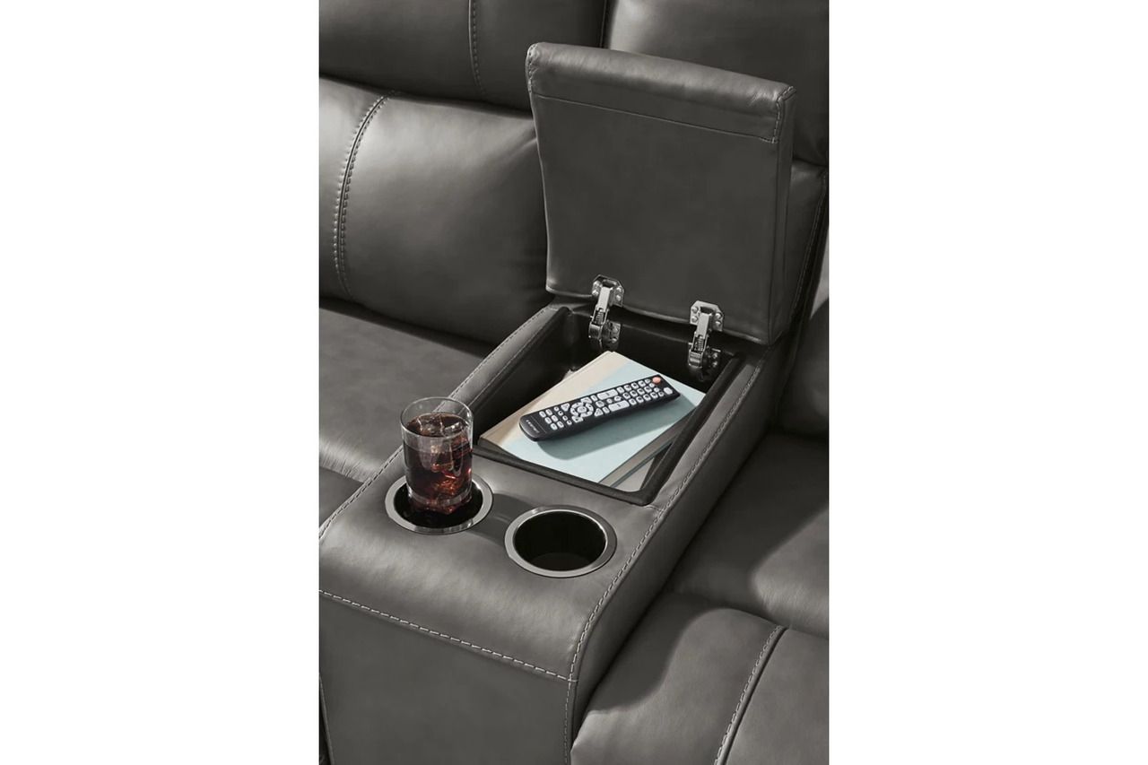 Burnley Power Reclining Loveseat with Console In Anchor NCU1200018