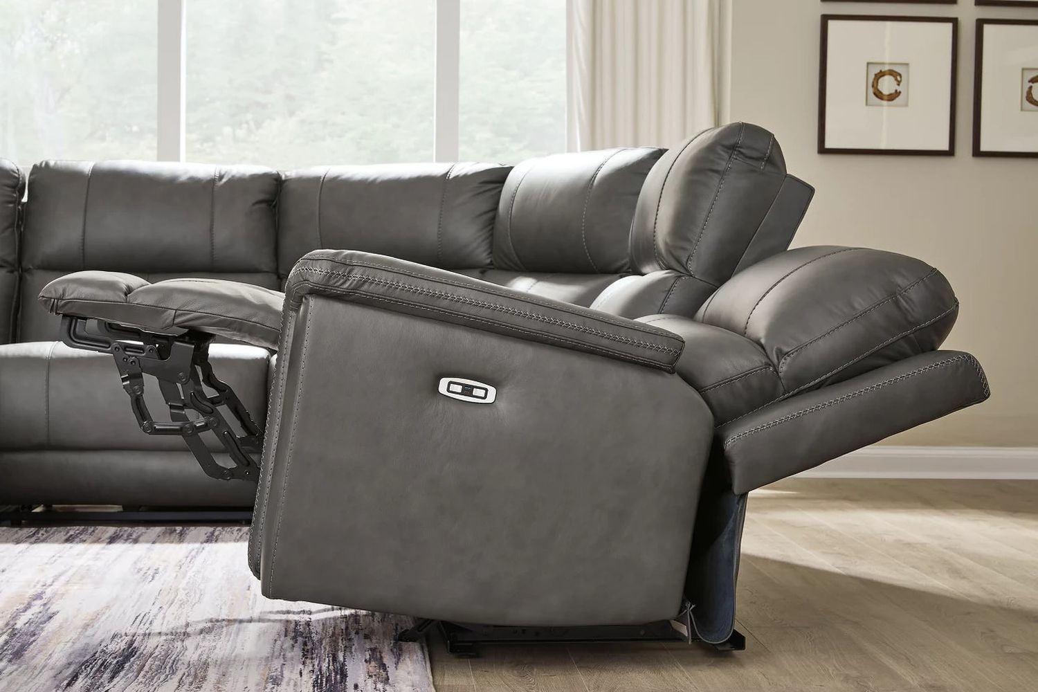 Burnley 5-Piece Power Reclining Sectional In Anchor NCU12000S4
