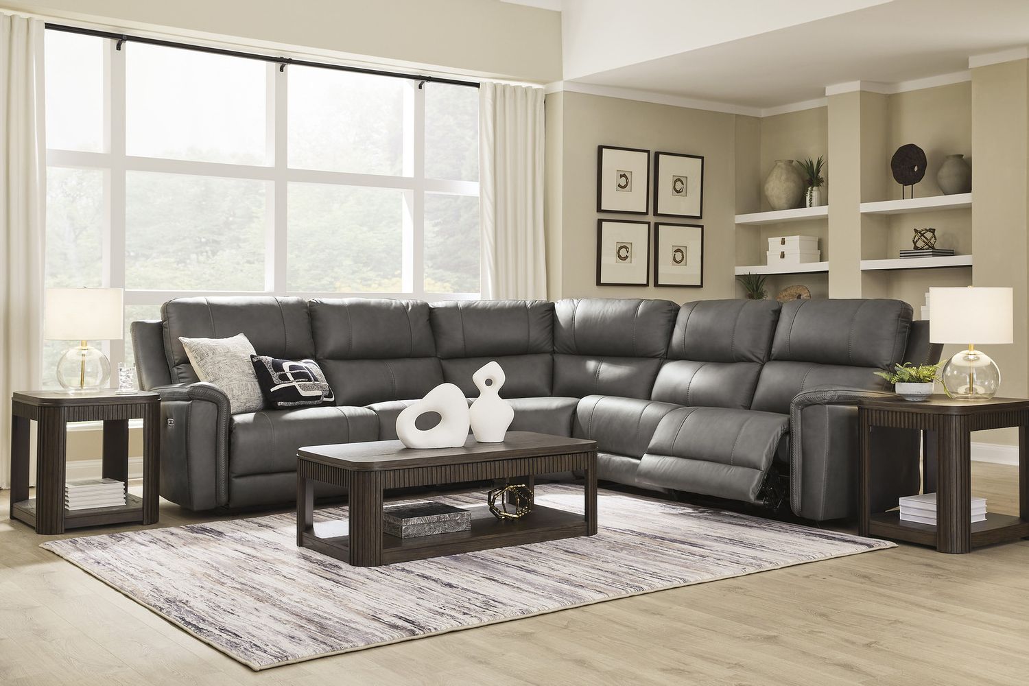 Burnley 5-Piece Power Reclining Sectional In Anchor NCU12000S4