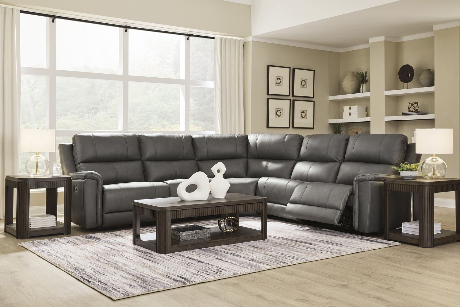 Burnley 5-Piece Power Reclining Sectional In Anchor NCU12000S4
