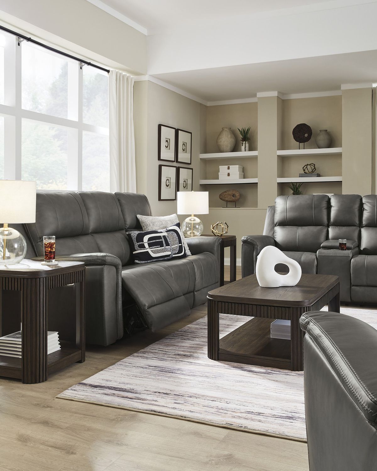 Burnley 5-Piece Power Reclining Sectional In Anchor NCU12000S4