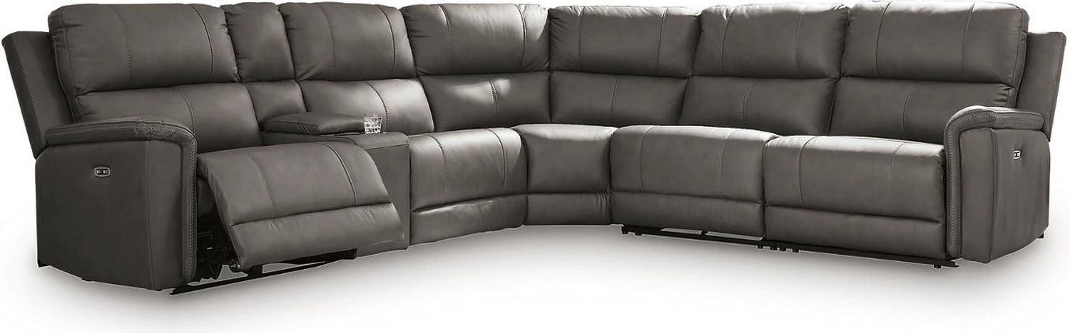 Burnley 6-Piece Power Reclining Sectional In Anchor NCU12000S5