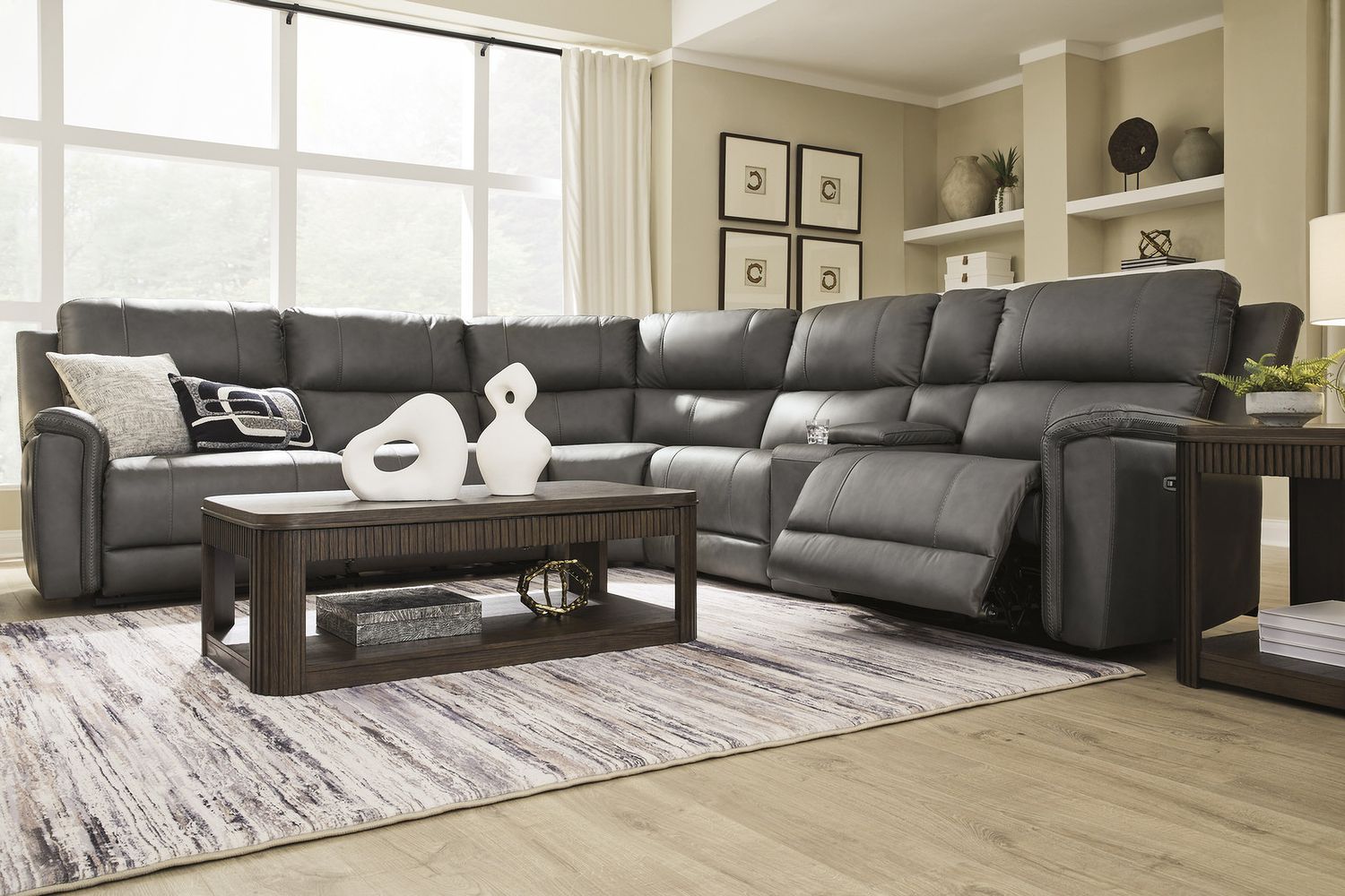 Burnley 6-Piece Power Reclining Sectional In Anchor NCU12000S5