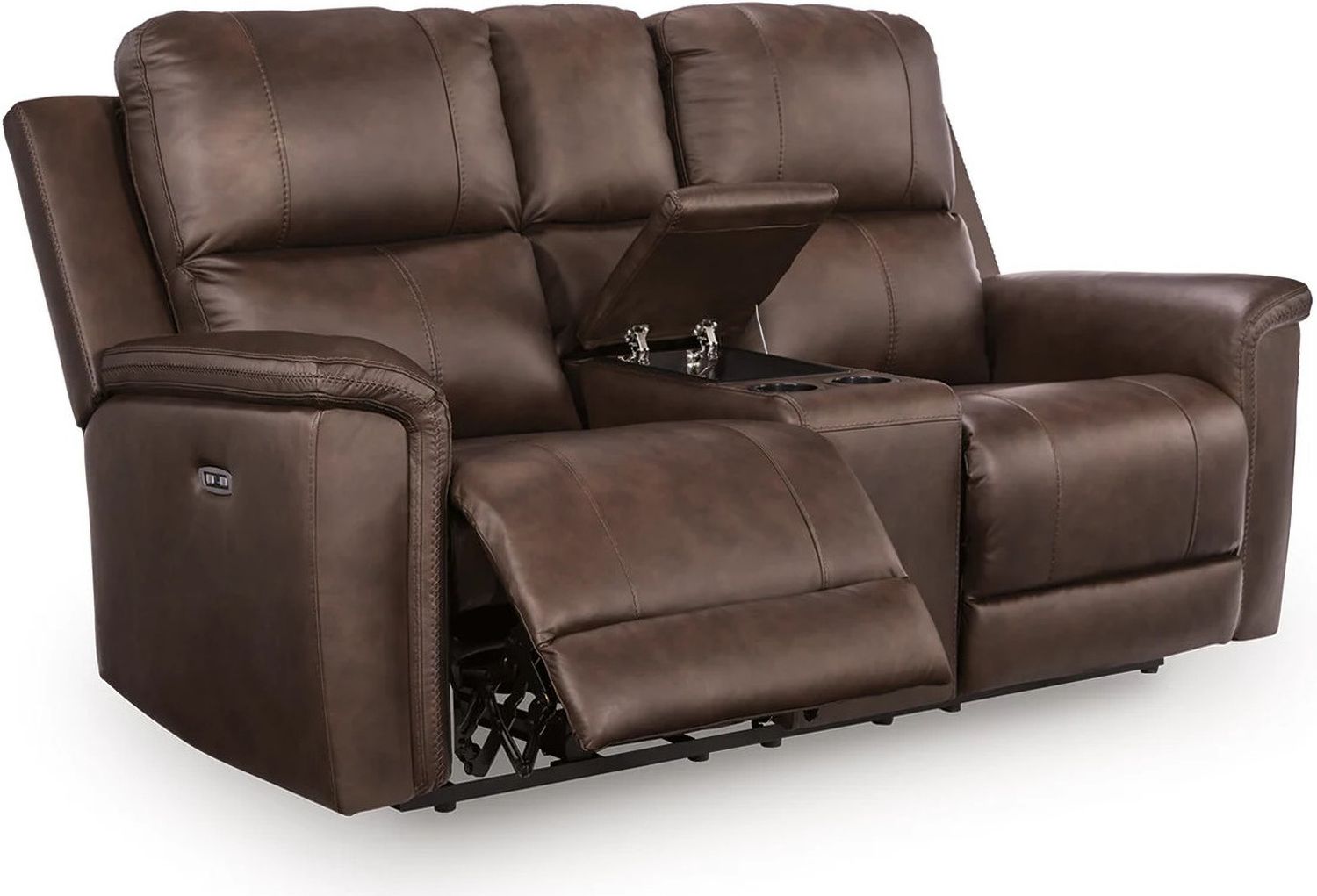 Burnley Power Reclining Loveseat with Console In Espresso NCU1200118