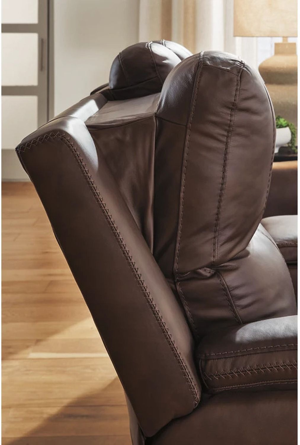Burnley Power Reclining Loveseat with Console In Espresso NCU1200118