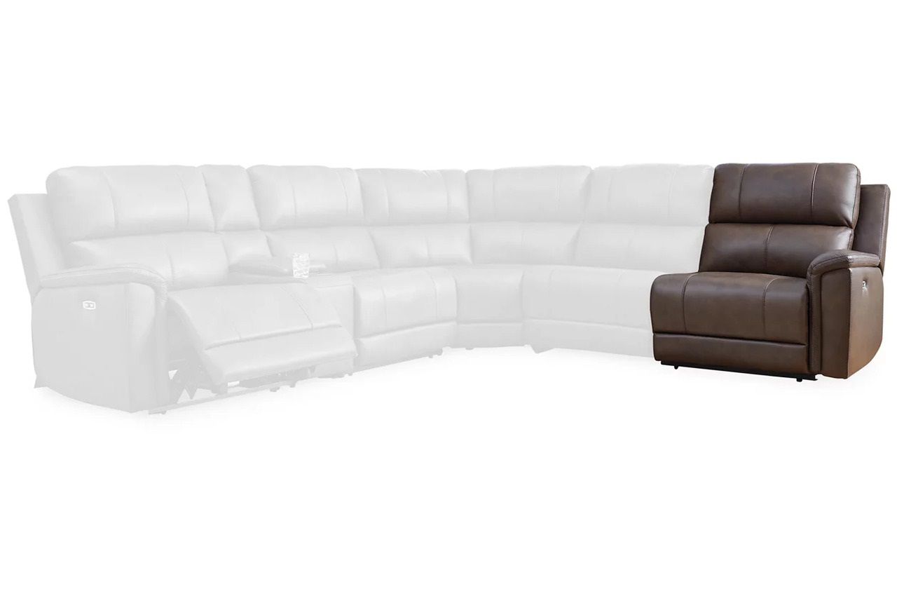 Burnley 5-Piece Power Reclining Sectional In Espresso NCU12001S4