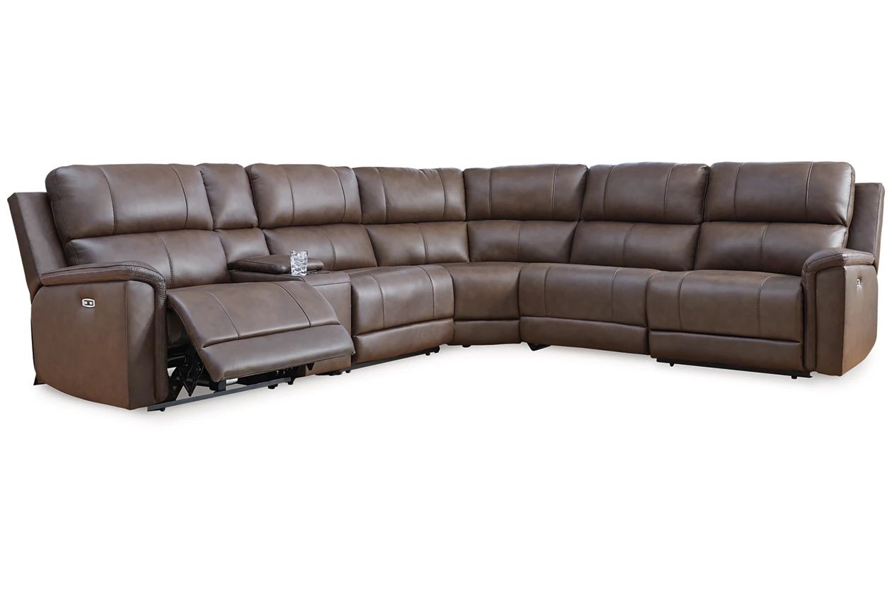 Burnley 6-Piece Power Reclining Sectional In Espresso NCU12001S5