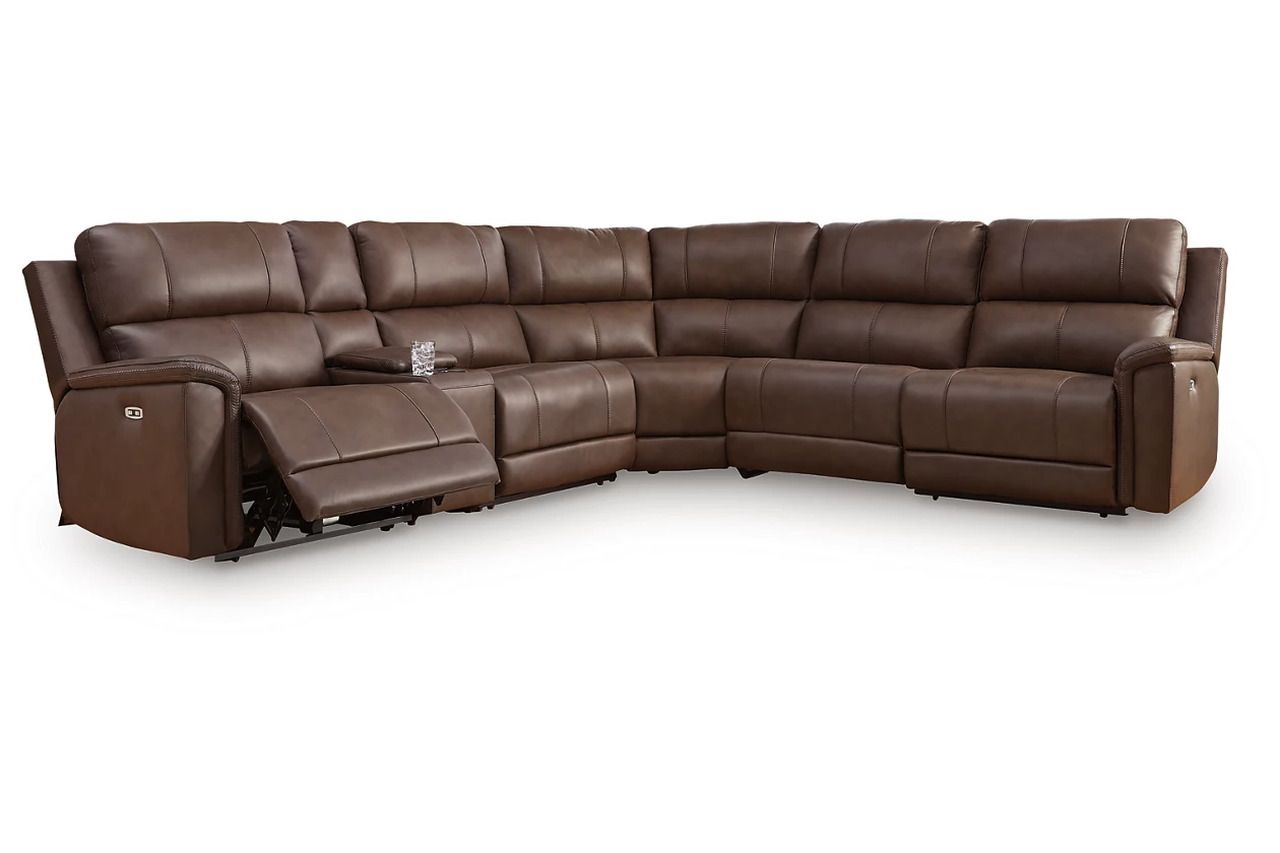 Burnley 6-Piece Power Reclining Sectional In Espresso NCU12001S5
