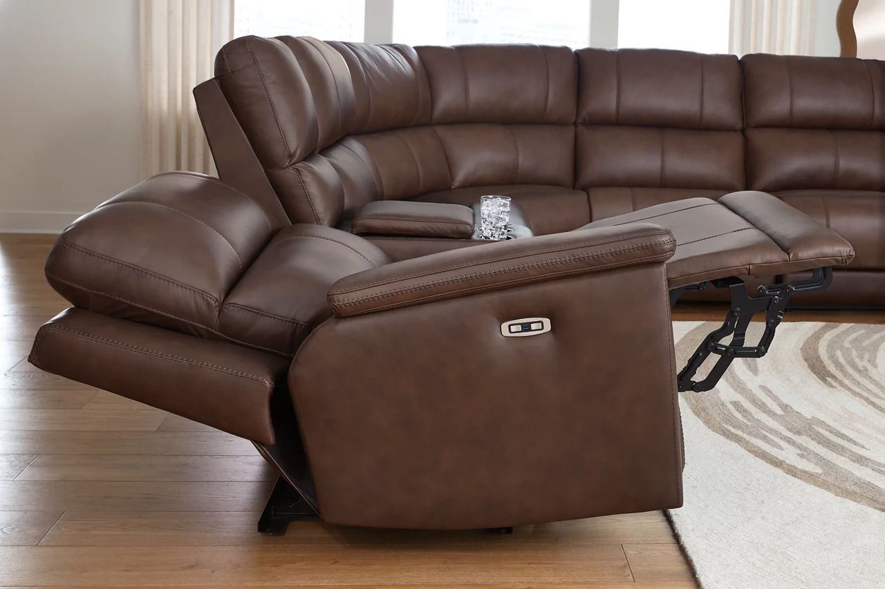 Burnley 6-Piece Power Reclining Sectional In Espresso NCU12001S5