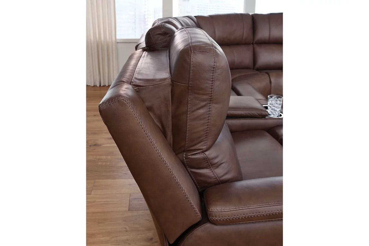 Burnley 6-Piece Power Reclining Sectional In Espresso NCU12001S5