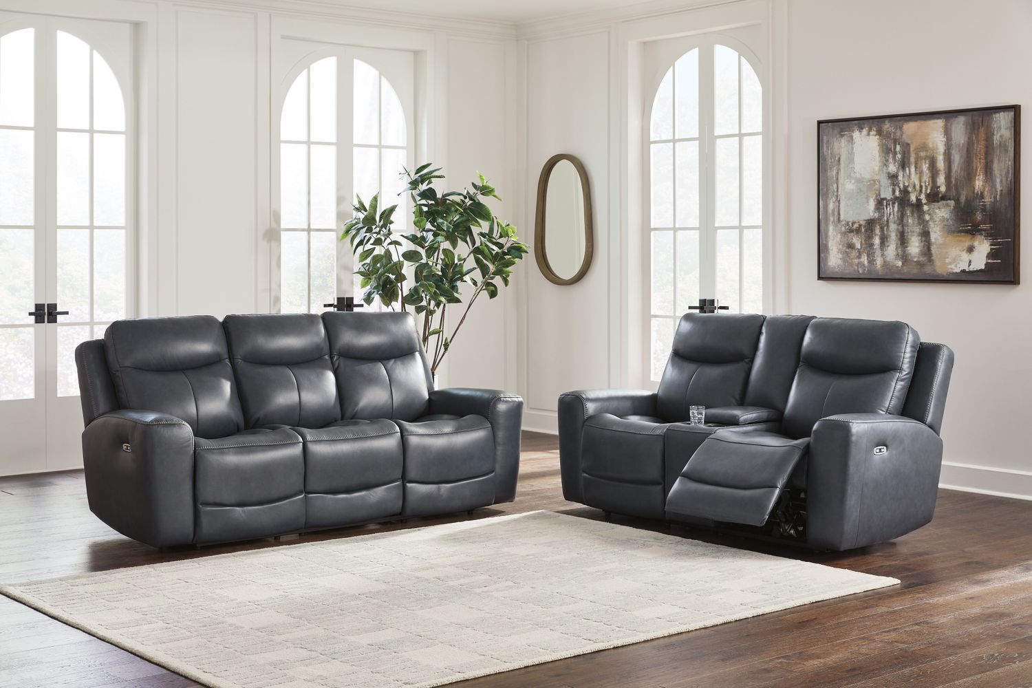 Mighty Moves Power Reclining Loveseat In Admiral NCU1210018