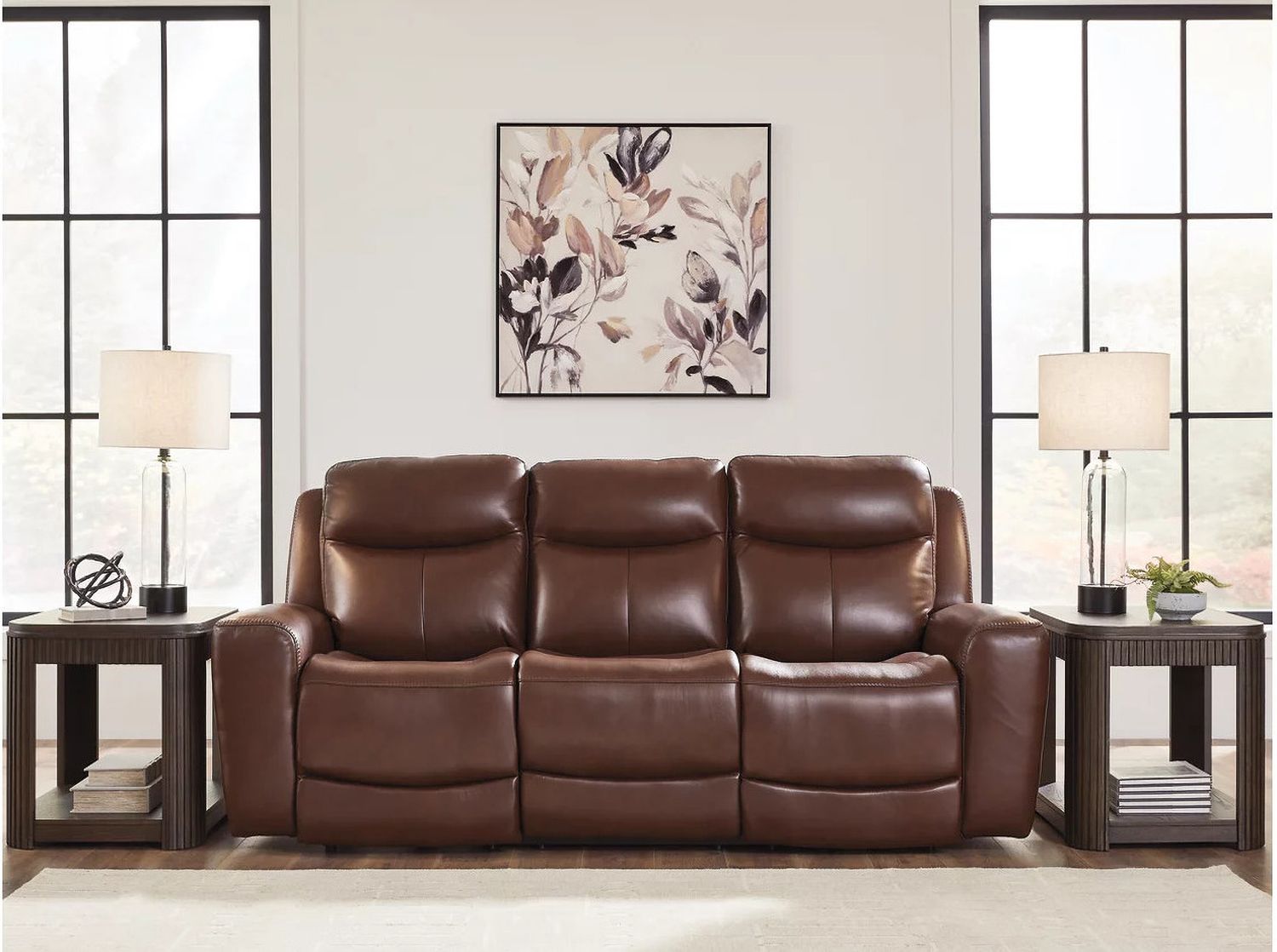 Mighty Moves Power Reclining Sofa In Mahogany NCU1210215