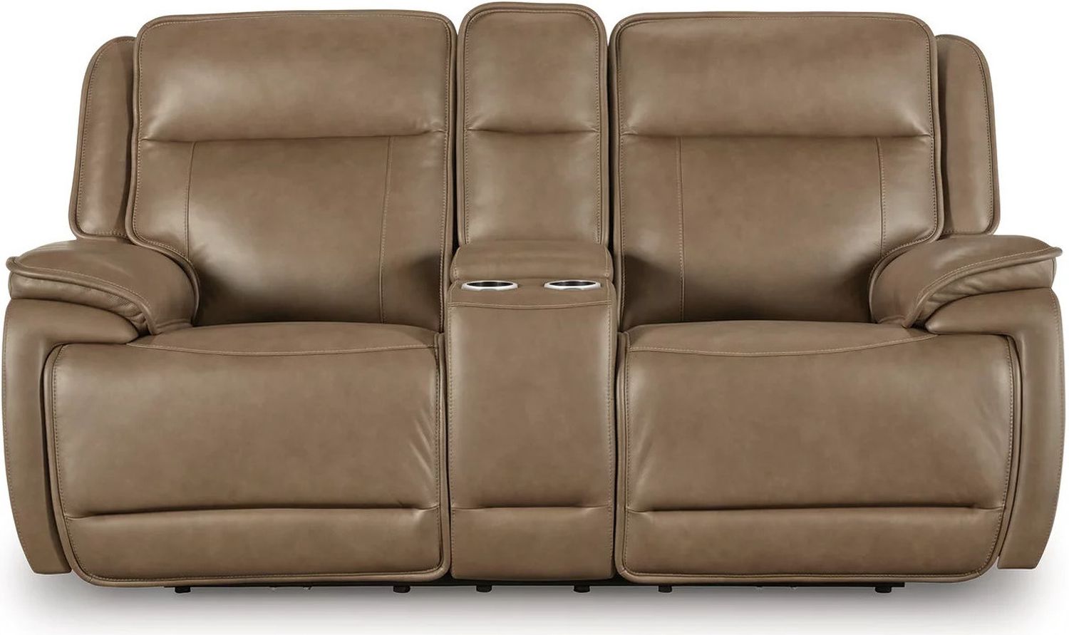 Rondelay Power Reclining Loveseat with Console In Sahara NCU1240018