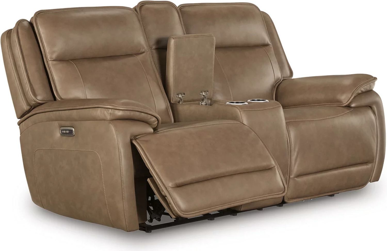 Rondelay Power Reclining Loveseat with Console In Sahara NCU1240018