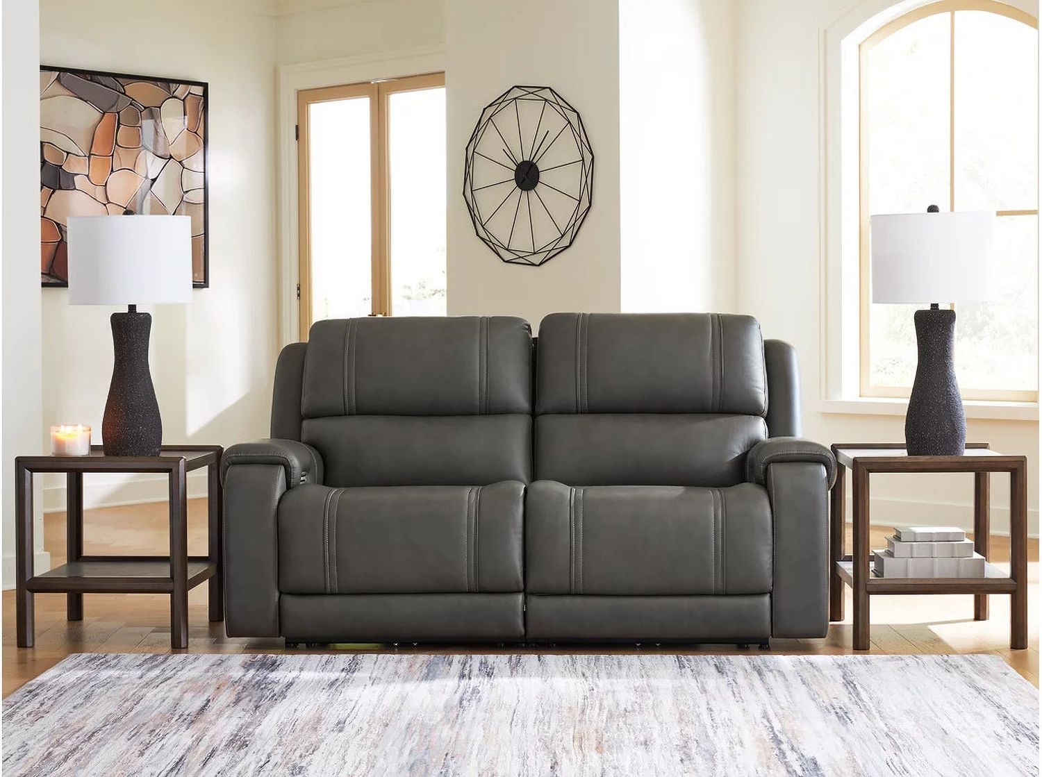 5Z - Pendley 2-Piece Power Reclining Sectional Loveseat In Anchor NCU12600S1