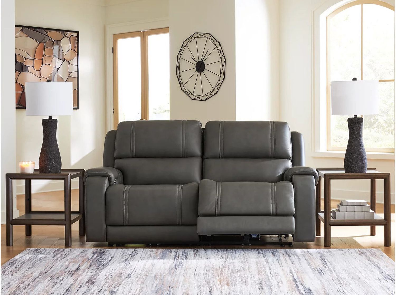 5Z - Pendley 2-Piece Power Reclining Sectional Loveseat In Anchor NCU12600S1