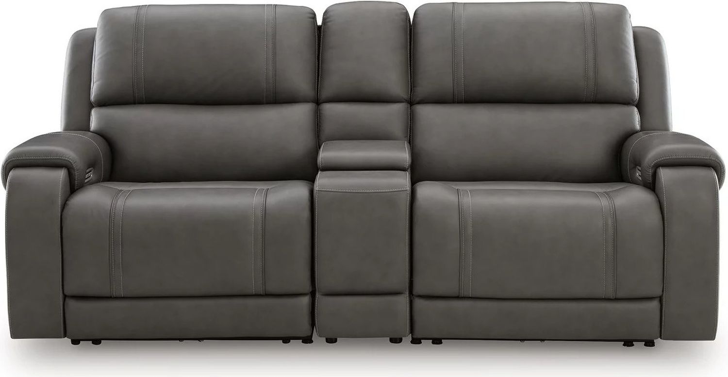 5Z - Pendley 3-Piece Power Reclining Sectional Loveseat with Console In Anchor NCU12600S2