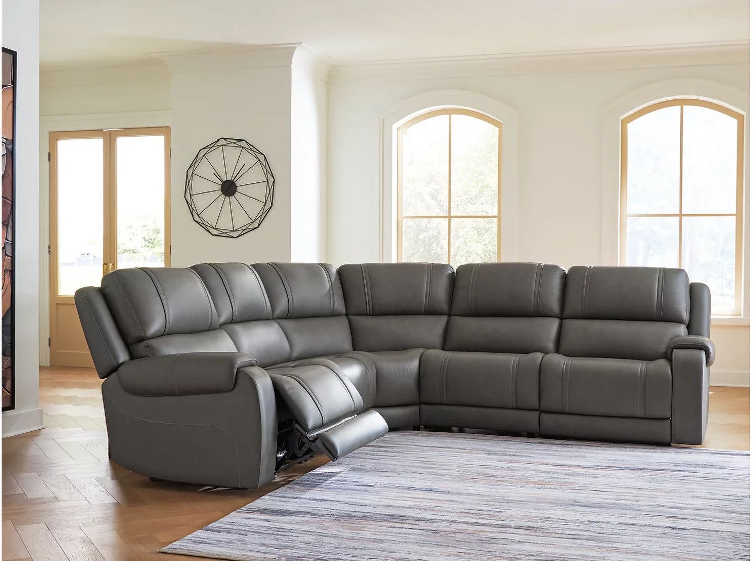 5Z - Pendley 5-Piece Power Reclining Sectional In Anchor NCU12600S4