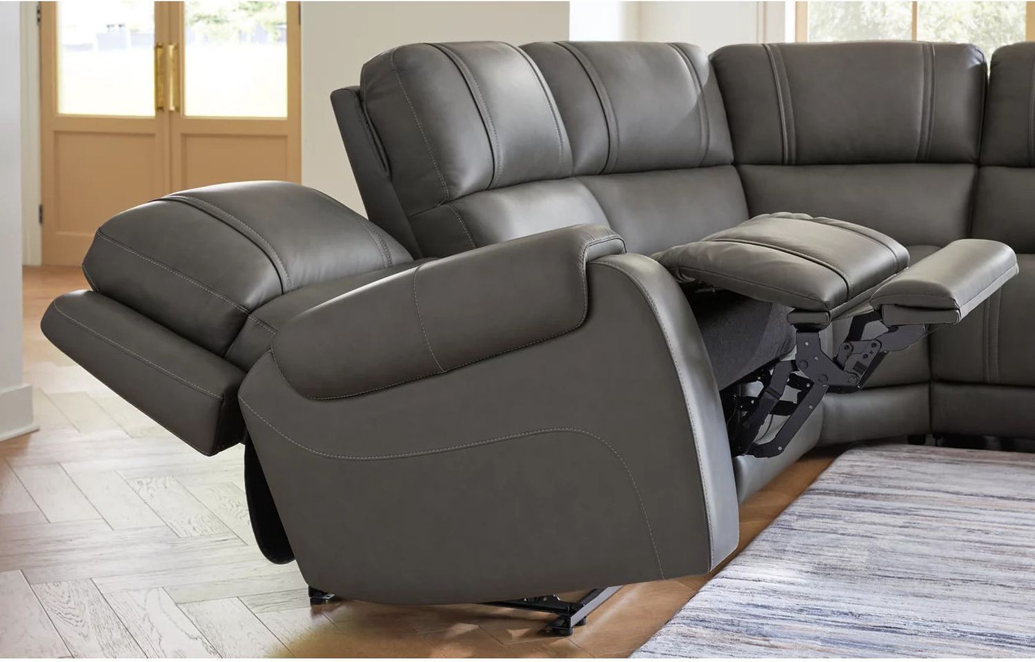 5Z - Pendley 5-Piece Power Reclining Sectional In Anchor NCU12600S4