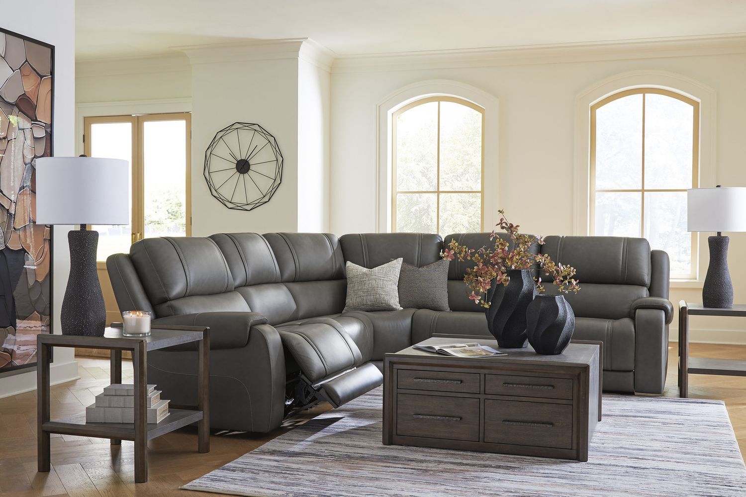5Z - Pendley 5-Piece Power Reclining Sectional In Anchor NCU12600S4