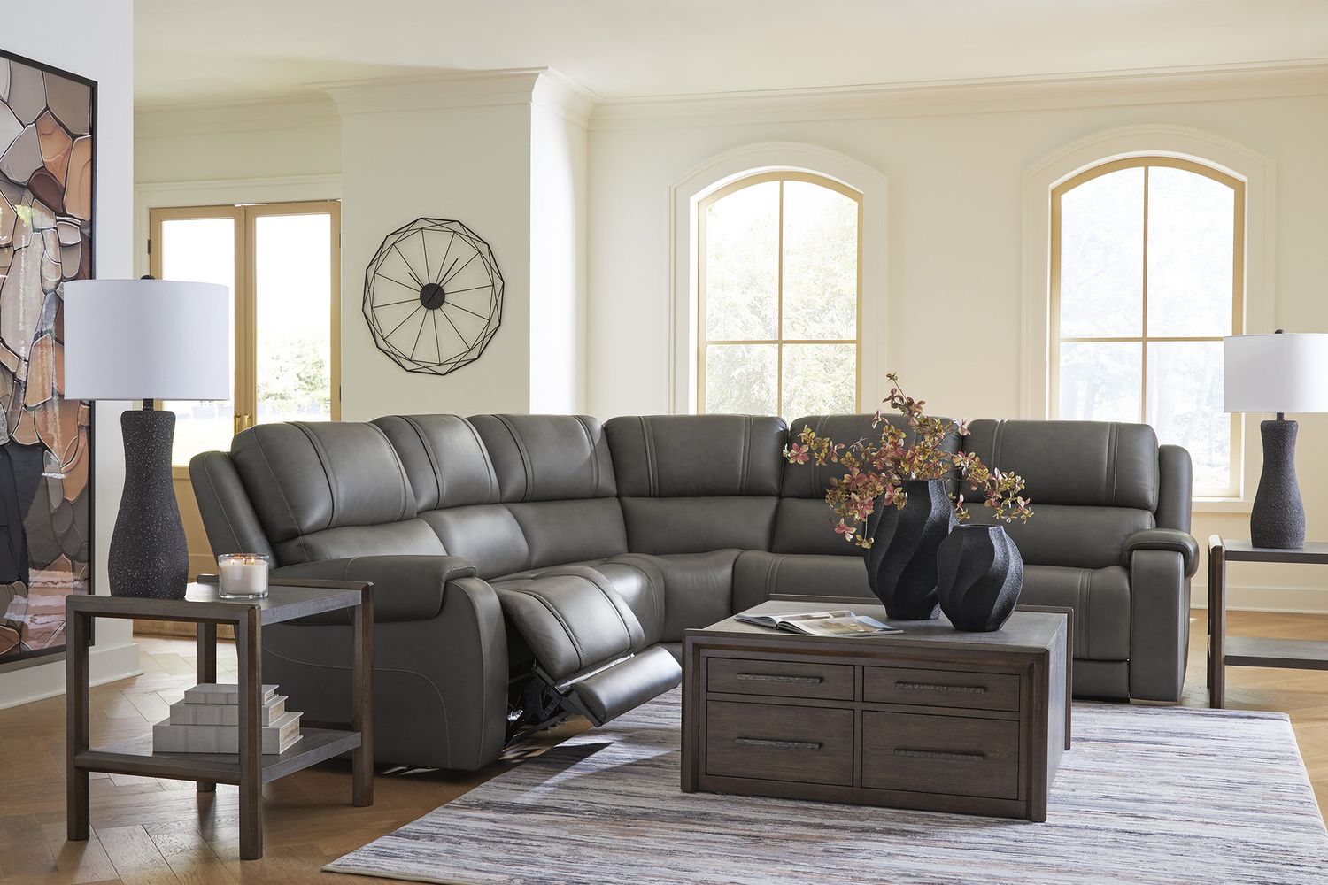 5Z - Pendley 5-Piece Power Reclining Sectional In Anchor NCU12600S4