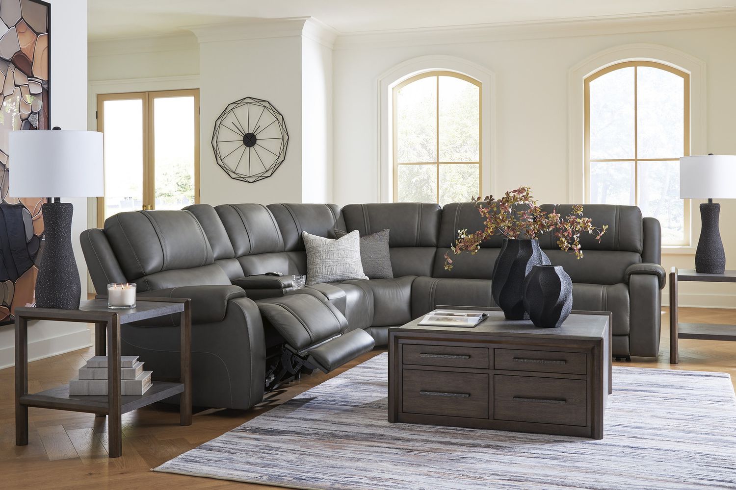 5Z - Pendley 6-Piece Power Reclining Sectional In Anchor NCU12600S5