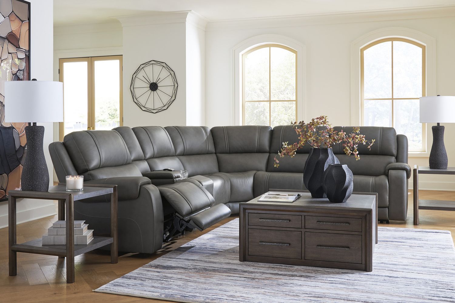 5Z - Pendley 6-Piece Power Reclining Sectional In Anchor NCU12600S5