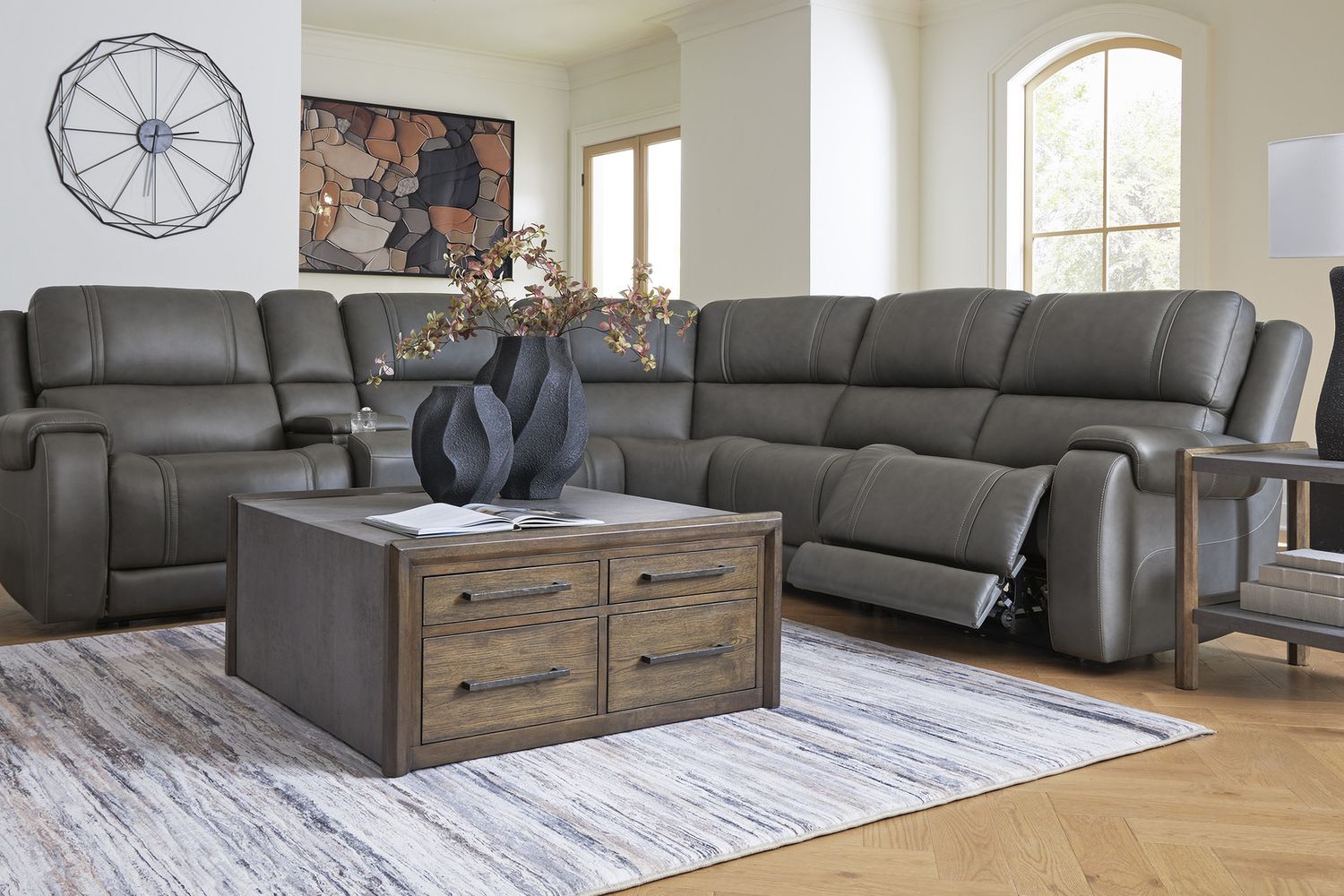 5Z - Pendley 6-Piece Power Reclining Sectional In Anchor NCU12600S5