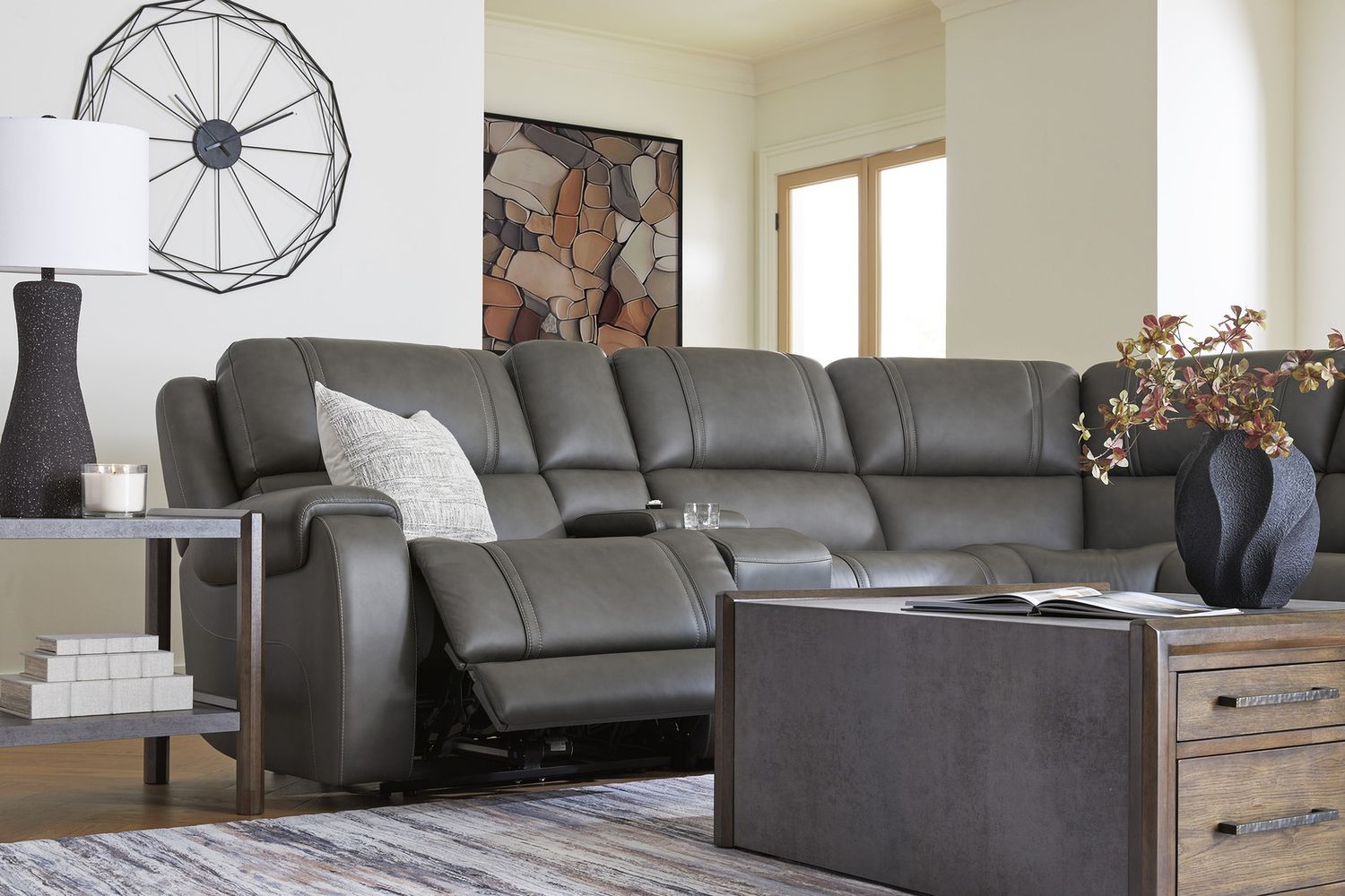 5Z - Pendley 6-Piece Power Reclining Sectional In Anchor NCU12600S5