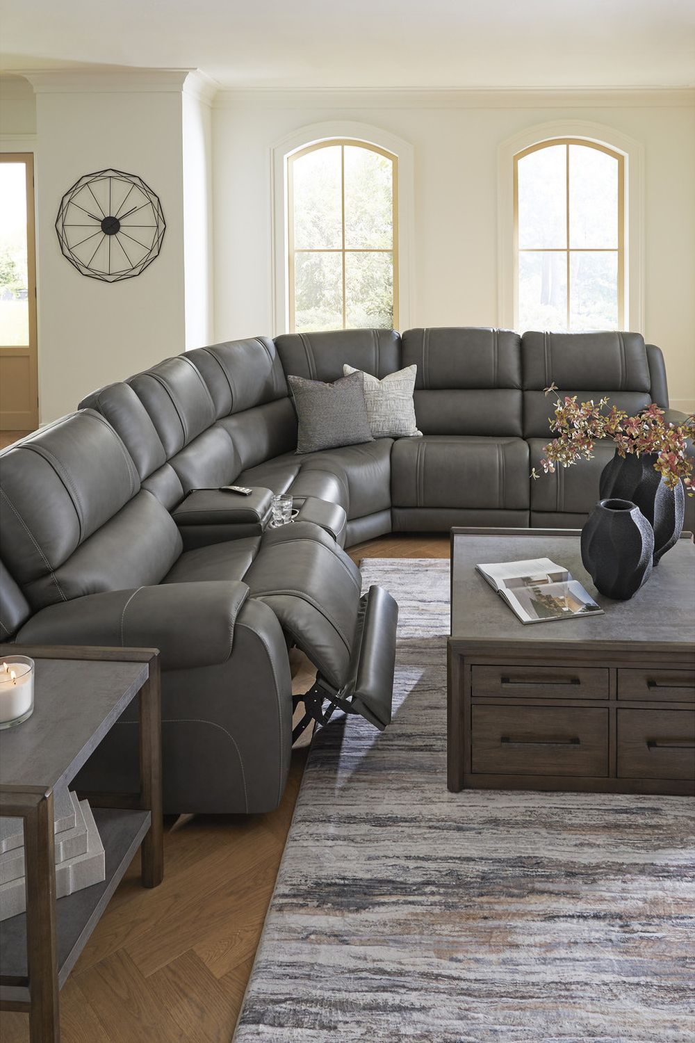 5Z - Pendley 6-Piece Power Reclining Sectional In Anchor NCU12600S5