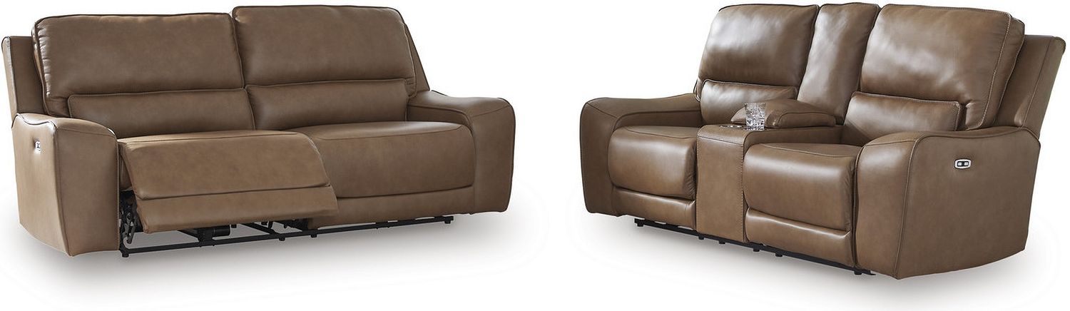 Spear Hill Power Reclining Loveseat with Console In Caramel NCU6260618
