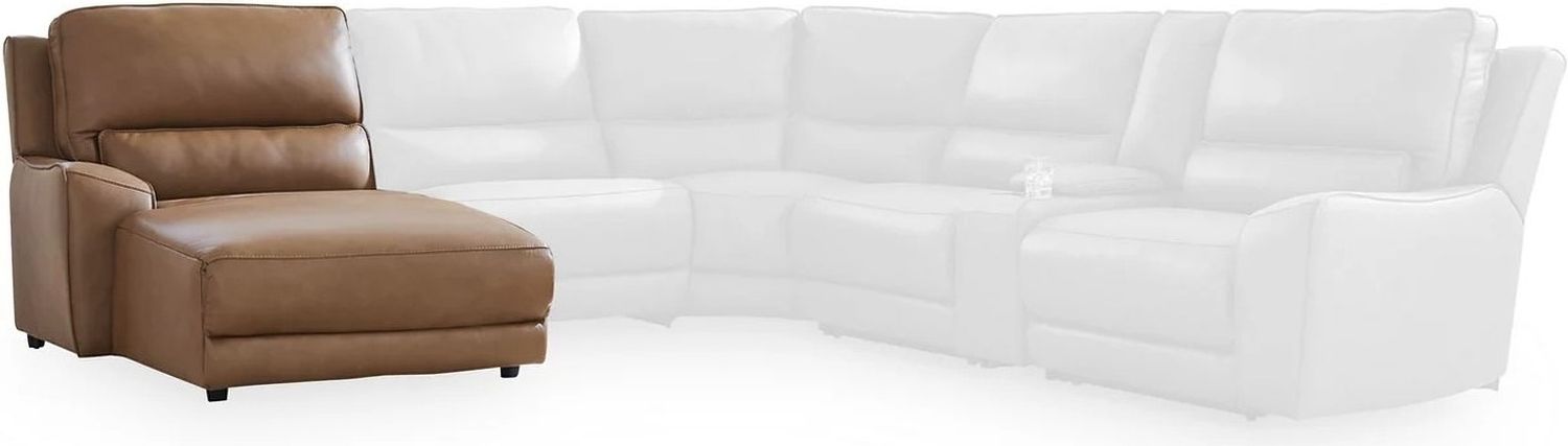 Spear Hill 6-Piece LAF Power Reclining Sectional with Chaise In Caramel NCU62606S19