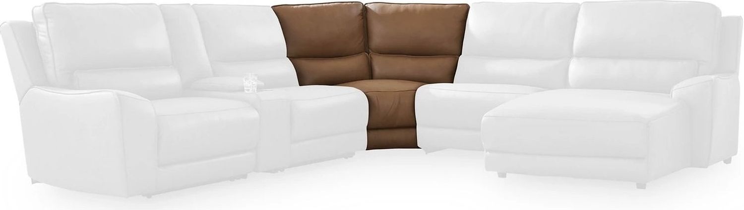 Spear Hill 6-Piece LAF Power Reclining Sectional with Chaise In Caramel NCU62606S19